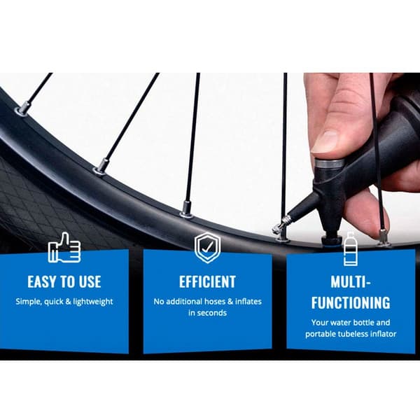 Milkit Tubeless Booster Tire 0.60l Co2-kapseli Musta