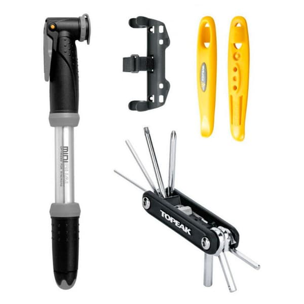 Topeak Minipumppu Musta,Hopeinen 270 mm / 120 psi