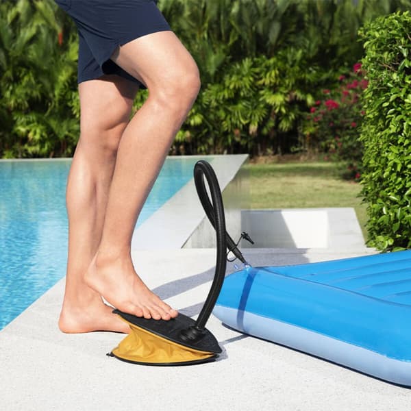Bestway Fotpump 3L 28x19 cm Retraktabel Uppblåsbar och Camping 62004