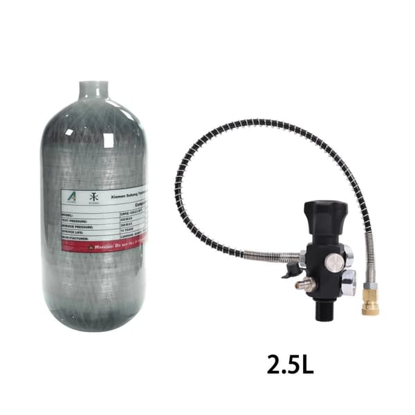 Hiili Fiber Sylinteri 2,5L, 300 BAR Korkeapaine, 6061 Alumiininen Vuori,2.5 litraa-Valkoinen
