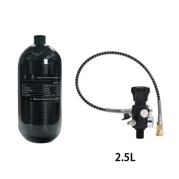 Hiili Fiber Sylinteri 2,5L, 300 BAR Korkeapaine, 6061 Alumiininen Vuori,2.5 litraa-Valkoinen