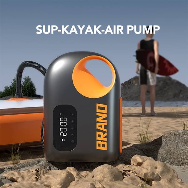 Bärbar Elektrisk Luftkompressor, 20PSI Hög Effekt, LED-belysningsfunktioner,trådlös