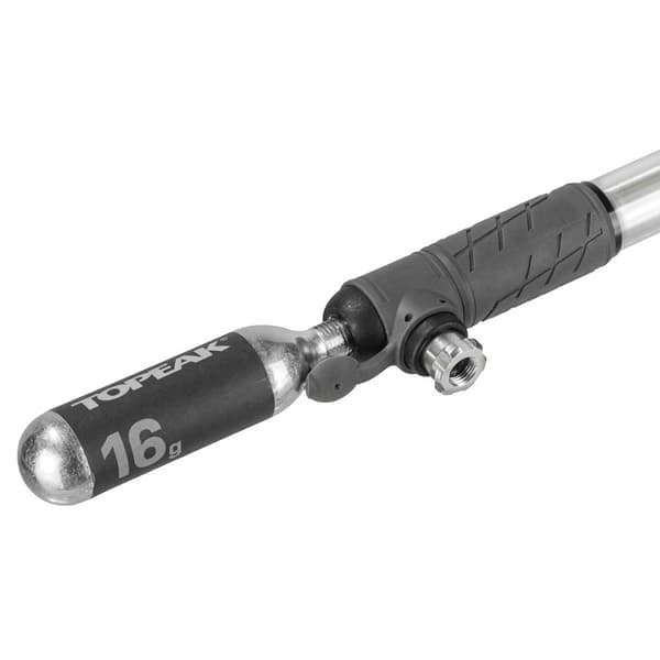 Topeak Hybrid Rocket Hp With 16g Threaded Co2 Cartridge Mini Pumpe Søvfarvet 160 psi