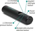 Miniatyrbild 5 av 6: Bärbar kompressor - OVERMUST - 150PSI - Automatisk avstängning - LCD-skärm - LED-ljus