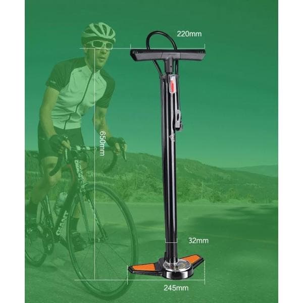 Stor cykelpump, tryckmätare ROCKBROS (GP6532B)