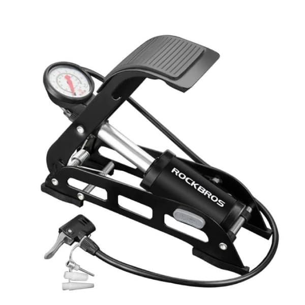Mäntäjalkapumppu polkupyörään, moottoripyörään, ROCKBROS FP540BK