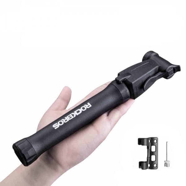 ROCKBROS TM-1701P dubbelsidig cykelpump, svart