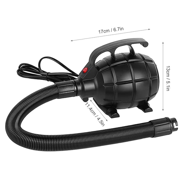 Elektrisk Luftpump, 500W Effekt, Snabb Uppblåsning, Bärbar Design