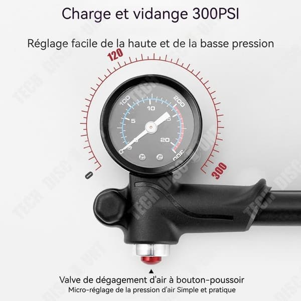 TD Cykelpump Högtrycks 120PSI Bärbar landsvägscykelpump För Cykeldäck Sportbollar Simringar mm.
