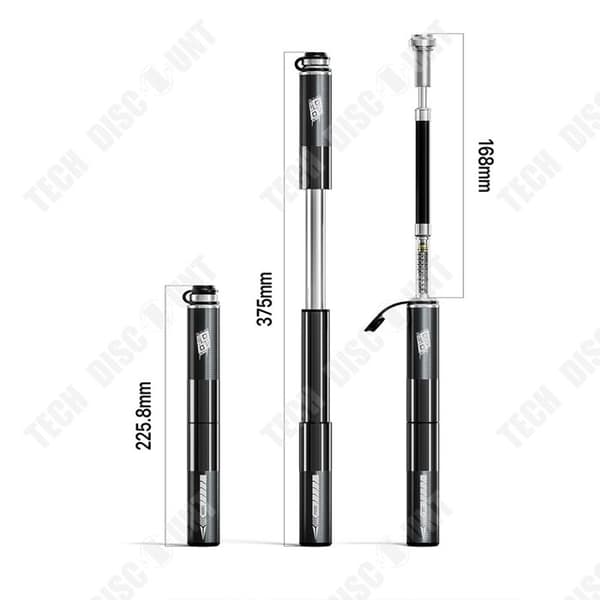 TD® BALLPUMP BALLPUMP Bärbar BALLPUMP Tyst Universal Highway Bike Mountainbike Uppblåsbar