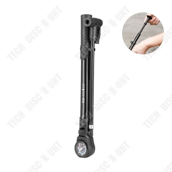 Cykelpump - TECH DISCOUNT - Högtryck 120PSI - Aluminiumlegering - Bärbar - Flera användningsområden