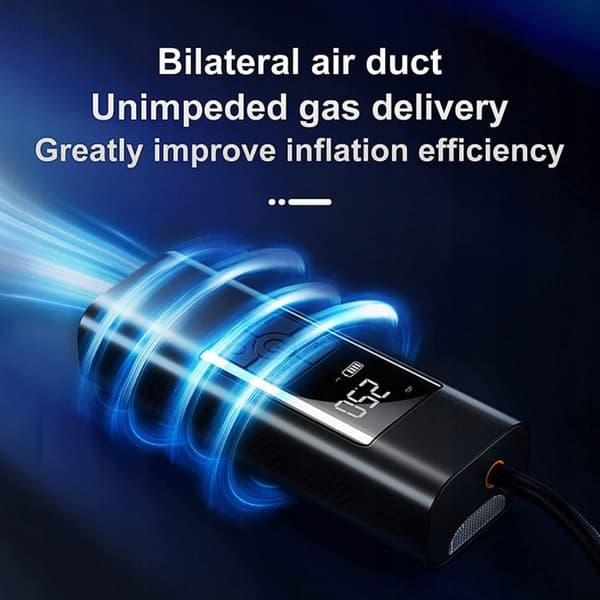 TRÅDLÖS ELPUMP KOMPRESSOR BIL CYKEL 6000 mAh