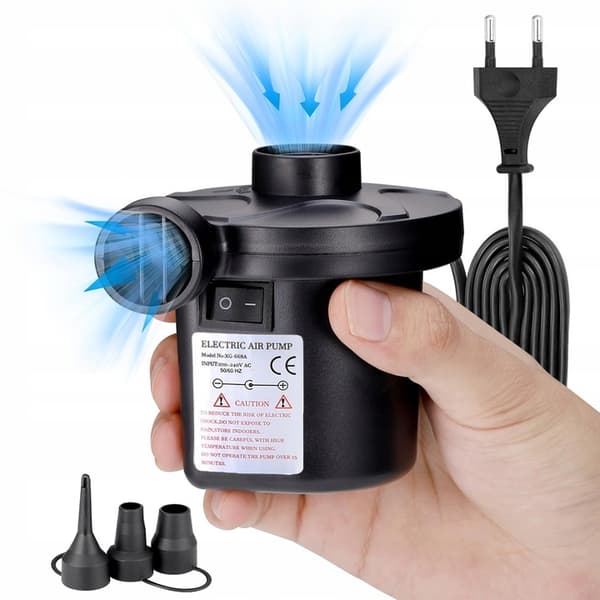 ELEKTRISK PUMP BOLLAR MADRAS SWIMMINGPOOL 12V/230V + CYKEL- OCH BILSPENSAR