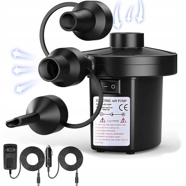 ELEKTRISK PUMP BOLLAR MADRAS SWIMMINGPOOL 12V/230V + CYKEL- OCH BILSPENSAR