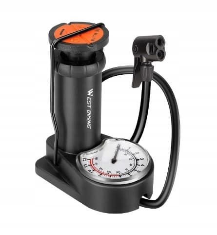 CYKELPUMP SOLID HANDY med manometer fodvogn