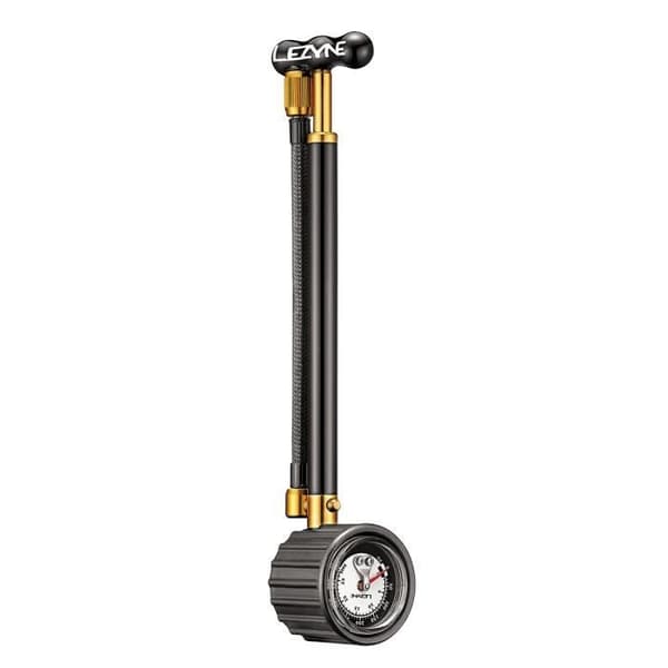 Lezyne Shock Drive Bike Pump - Minipump med tryckmätare - Svart/Guld