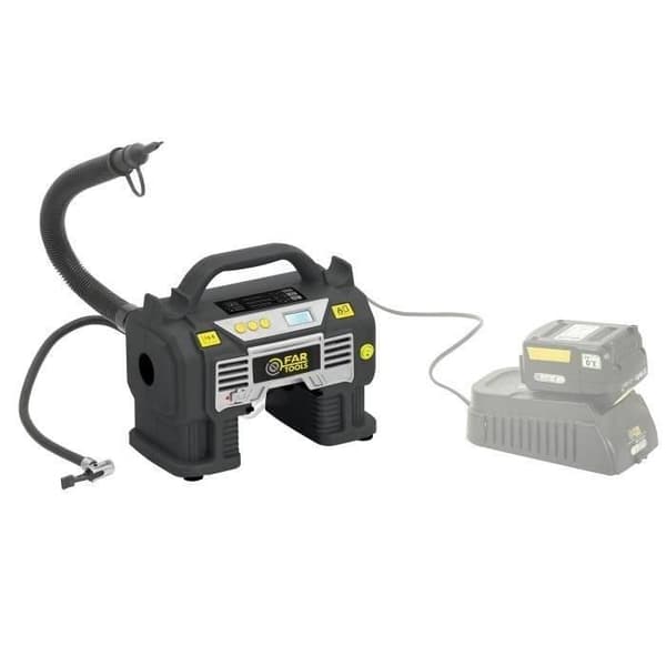 Kompressorpumpe - FARTOOLS - 18V - 1100KPA - 11Bar - digital skærm - trykindikator