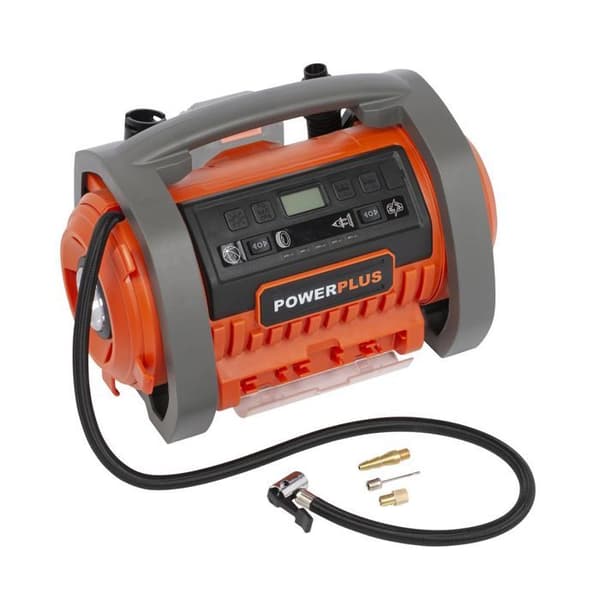 Sladdlös kompressor 20V Max 11Bar + Hybridfunktion - Dual Power Power POWDP7030 - levereras utan batteri eller laddare