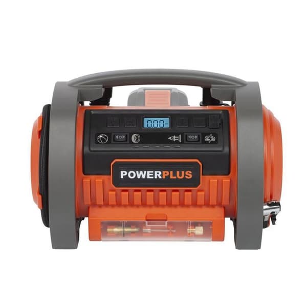 Sladdlös kompressor 20V Max 11Bar + Hybridfunktion - Dual Power Power POWDP7030 - levereras utan batteri eller laddare