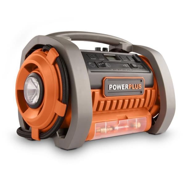 Sladdlös kompressor 20V Max 11Bar + Hybridfunktion - Dual Power Power POWDP7030 - levereras utan batteri eller laddare