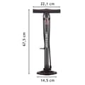 Miniatyrbild 3 av 6: Cykelpump - Dunlop - Presta/Dunlop/Schrader - 2 adaptrar - 63 cm - Svart