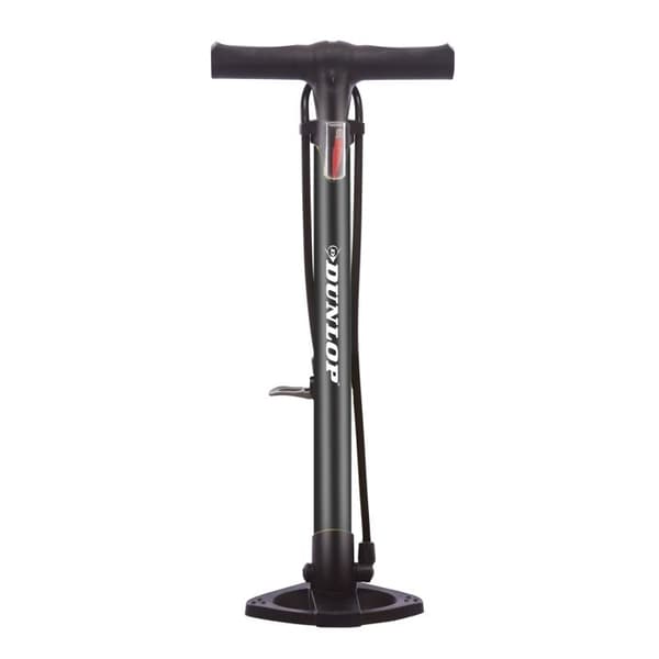 Cykelpump - Dunlop - Presta/Dunlop/Schrader - 2 adaptrar - 63 cm - Svart