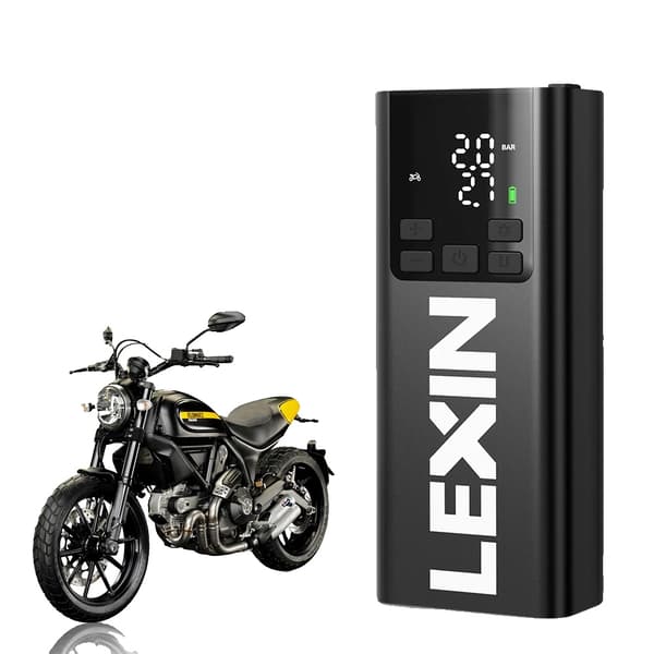 Lexin P5 Smart Air Pump, 150 PSI Hurtig Oppumpning, 5000 mAh Batteri, LED Lys og LCD Skærm