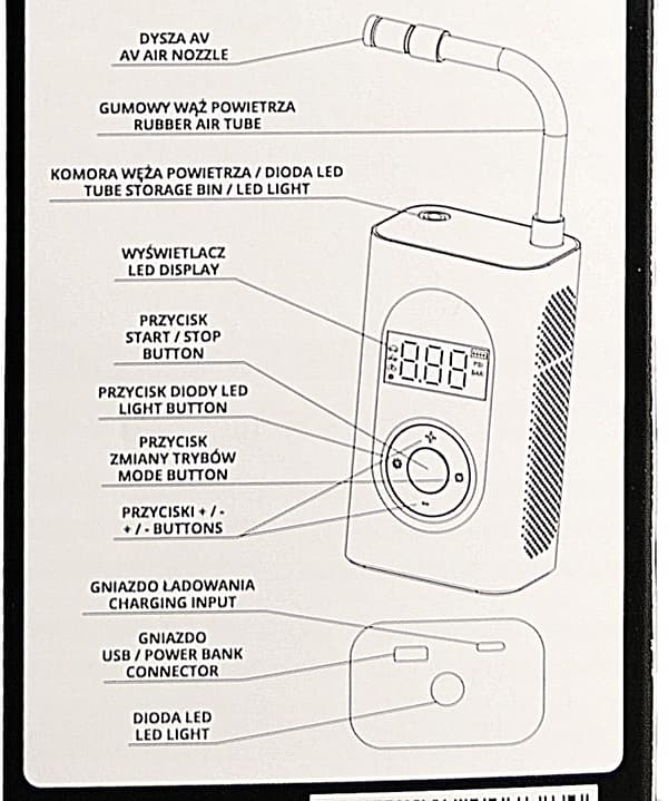 Elektrisk pumpe batterikompressor PROX