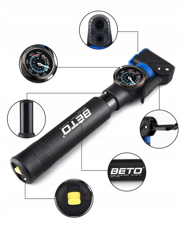 BETO CLD030PG AV/FV-pumpe med trykmåler, 2 tilstande