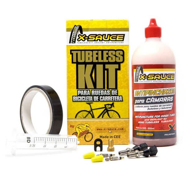 X-sauce Slanglöst Kit Presta Gul 17 mm