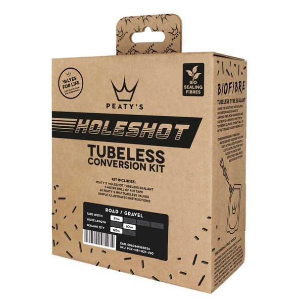 Peaty´s Tubeless Konverteringssats Holeshot Road/gravel 21 Mm Durchsichtig