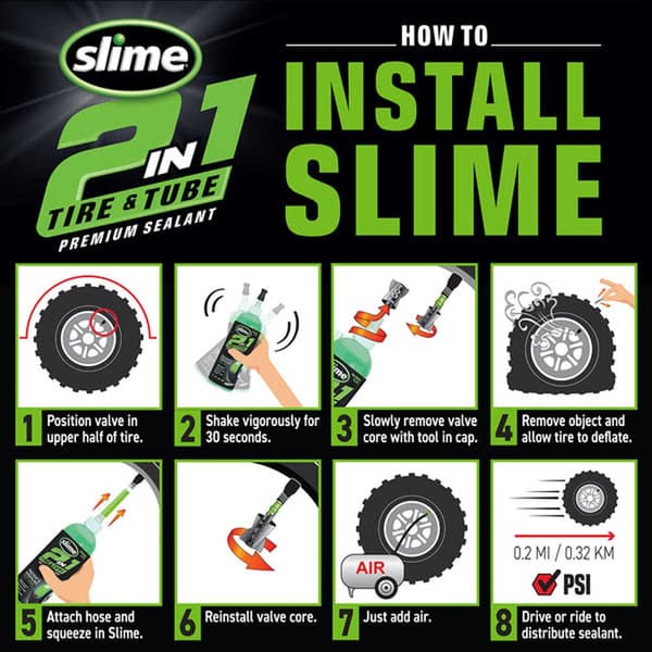 Slime 2 In 1 Tubeless 946ml Tätningsvätska Durchsichtig