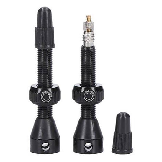 Tubolight Brass Mtb Tubeless-venttiilit 2 Yksiköt Musta 40 mm