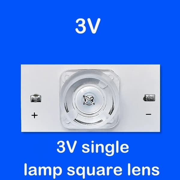 LED-TV-reparation, SMD-lampor, optisk linsfilter, Fyrkantig lins (6V), 100 stycken