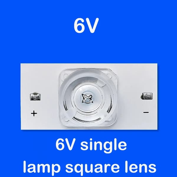LED TV reparation, SMD lampeperler, optisk linsefilter, Firkantet linse (6V), 100 stk
