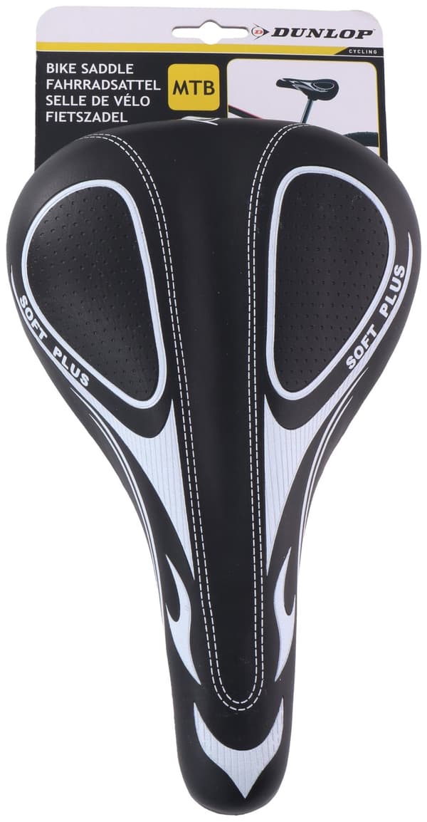 DUNLOP MTB CYKELSADEL MED KOMFORTABEL PROFILE, TREKKING, CROSS, CITY, 26 CM
