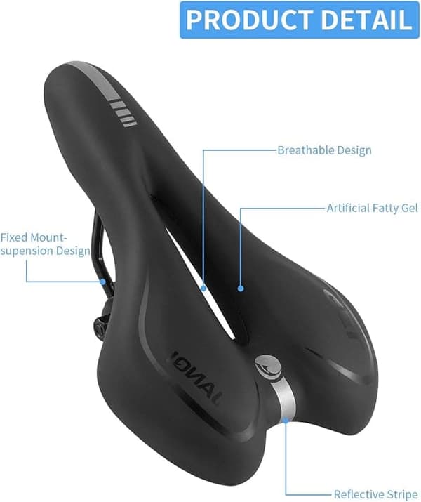 OBOSOE 2-Pack Sport Cykelsadel – Mjuk och Bekväm med Foam Gel, Vattentålig och Ventilerad