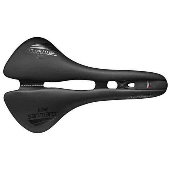 Selle San Marco Bred Sadel Aspide Open-fit Superleggera Sort 141 mm