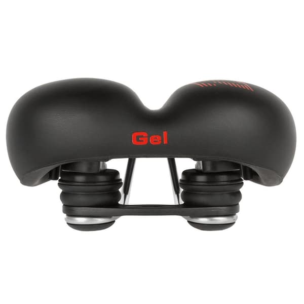 Velo Sadel Plush Gel Elasto Sort 213 mm
