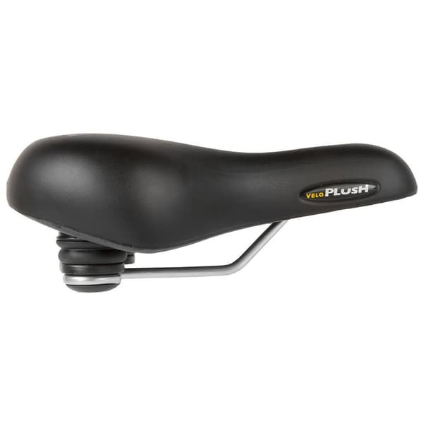 Velo Sadel Plush Gel Elasto Sort 213 mm