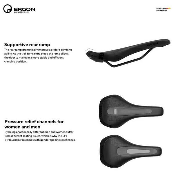 Ergon Naisen Satula Sm E-mountain Pro Musta 157 mm