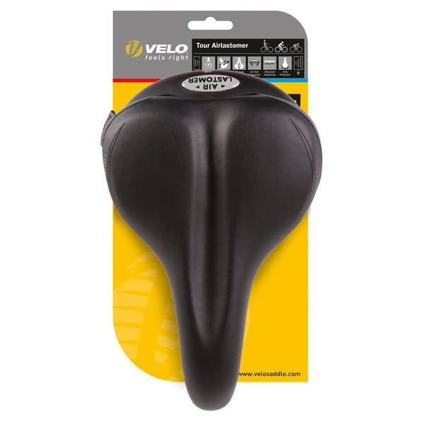 Velo Sadel Tour Air Sort 180 mm