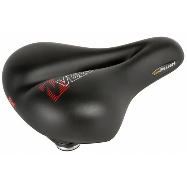 Velo Sadel Plush Gel Elasto Sort 200 mm