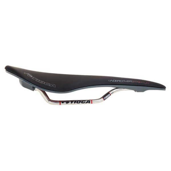 Tioga Satula Stratum Titane Musta 140 mm