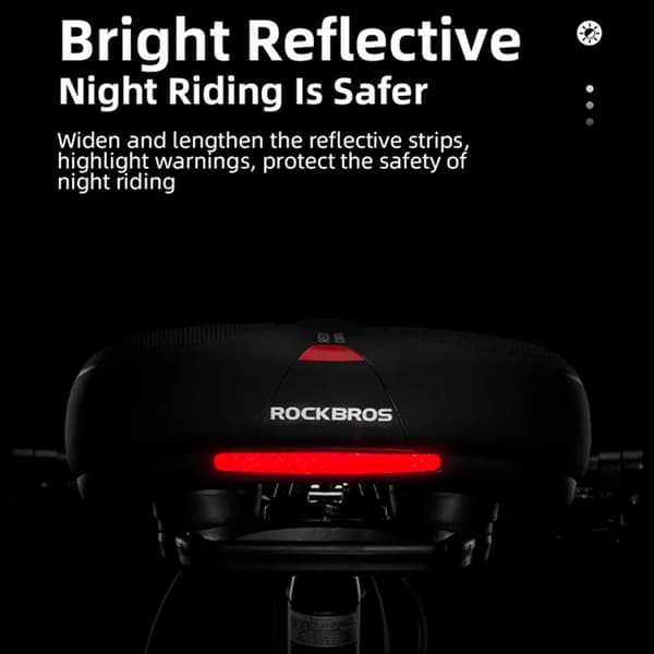 Rockbros Cykelsadel - svart och röd