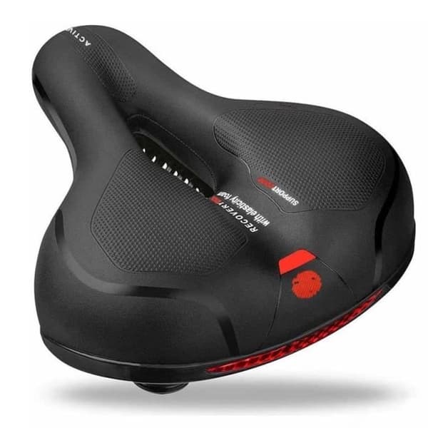 1 st Cykelsadel, Supermjuk kudde för elcykel, svart