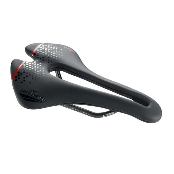 Smal sadel Selle San Marco Aspide Short Open-Fit kolfiber FX - svart/svart - 139 mm