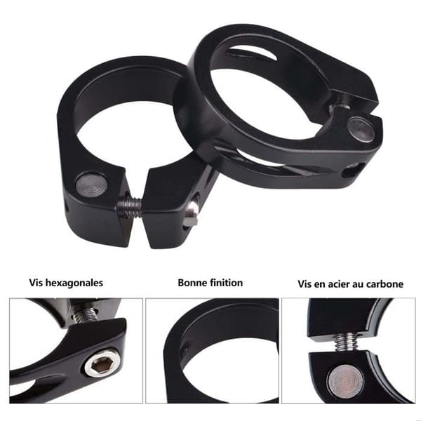 Cykelsitsklämma i aluminium, snabbkopplingsklämma för 31,8 mm sadelstolpe