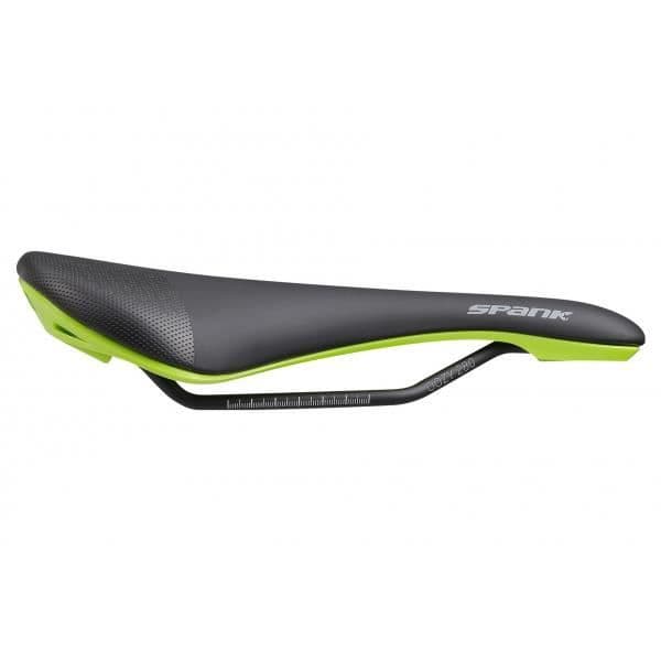 MTB-sadel - SPANK - Oozy 280 - Svart/Grön - 144x265 mm