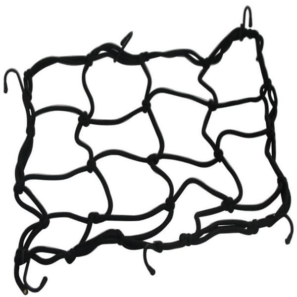 INF Motorsykkelhjelmnett - 40x40cm - Nylon Elastisk lastenett 0